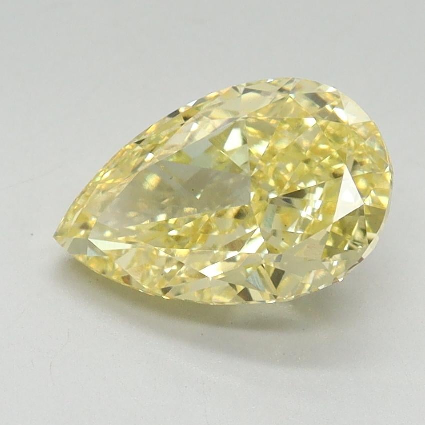 2.02 Ct. Fancy Vivid Yellow Pear Lab Grown Diamond
