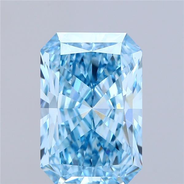 4.02 Ct. Fancy Vivid Blue Radiant Lab Grown Diamond