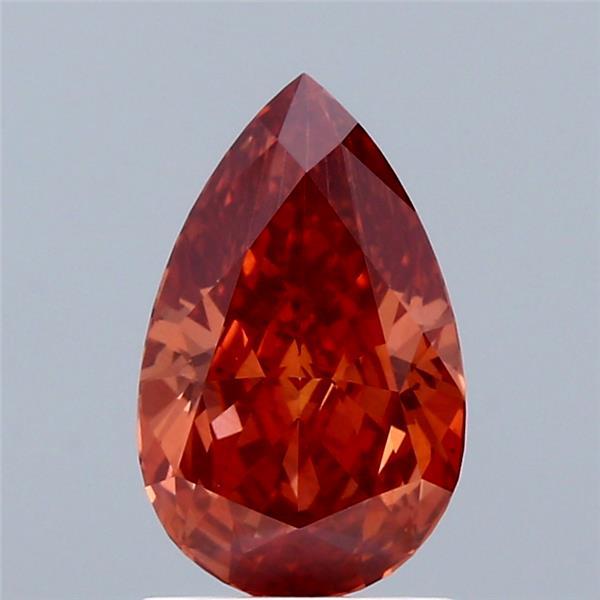 1.63 Ct. Fancy Vivid Pinkish Orange Pear Lab Grown Diamond