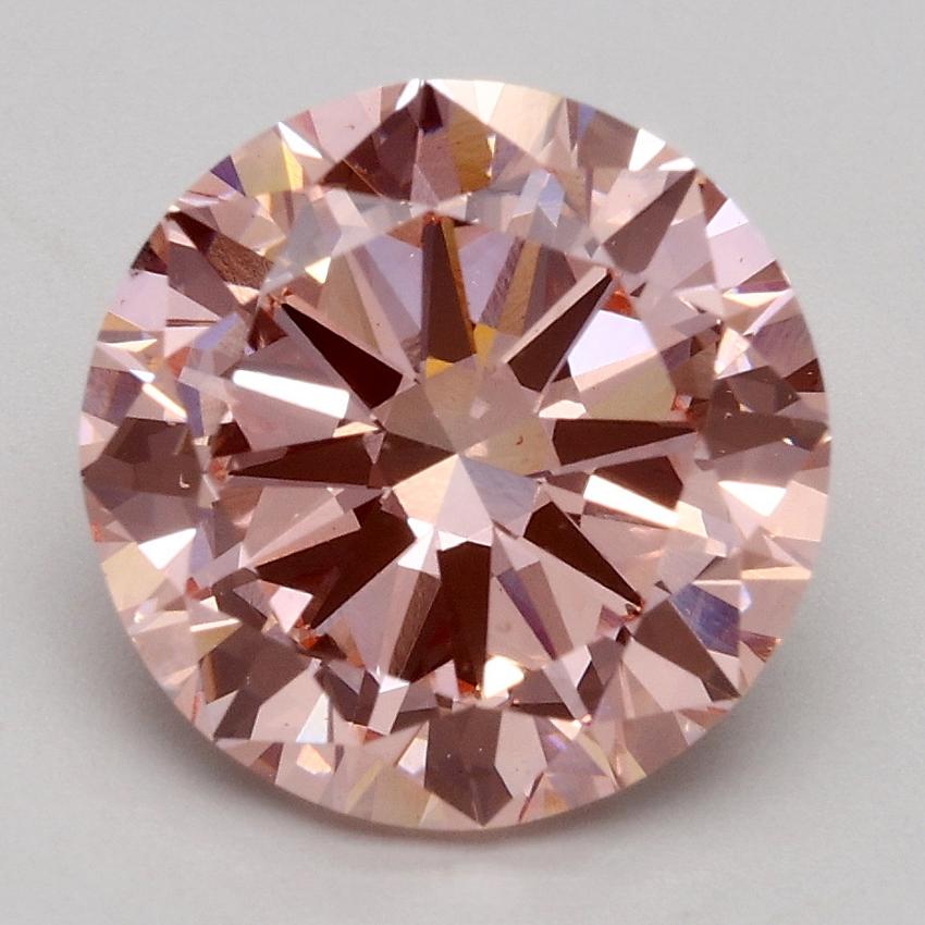 3.00 Ct. Fancy Intense Pink Round Lab Grown Diamond