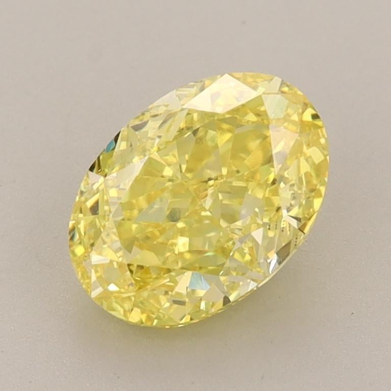 1.56 Ct. Fancy Vivid  Yellow Oval Lab Grown Diamond