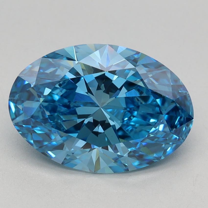 1.95 Ct. Fancy Vivid Blue Oval Lab Grown Diamond