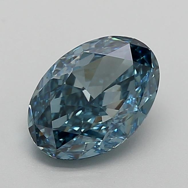 2.23 Ct. Fancy Vivid  Blue Oval Lab Grown Diamond