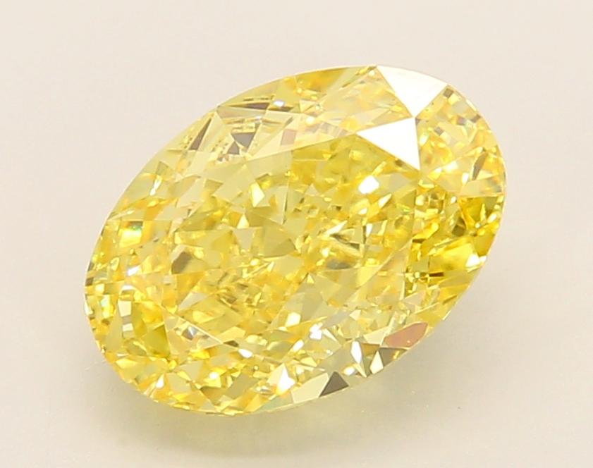 2.68 Ct. Fancy Vivid Yellow Oval Lab Grown Diamond