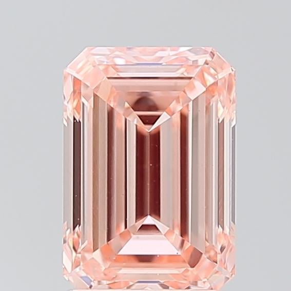 2.00 Ct. Fancy Intense Pink Orange Emerald Lab Grown Diamond
