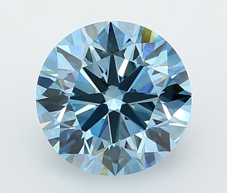 2.01 Ct. Fancy Vivid  Blue Round Lab Grown Diamond
