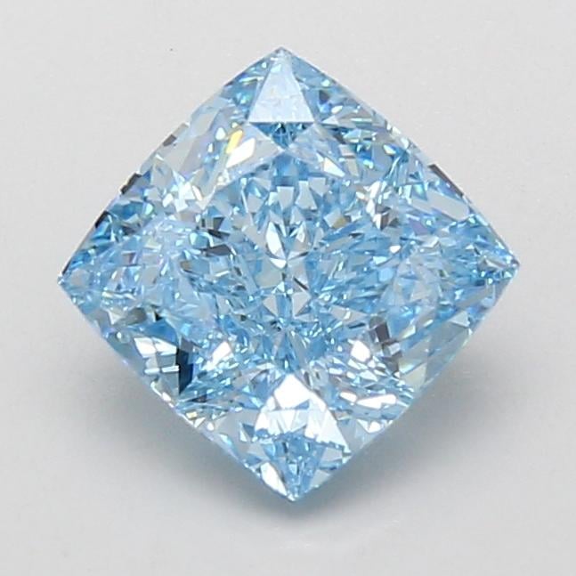 2.06 Ct. Fancy Vivid Blue Cushion Lab Grown Diamond
