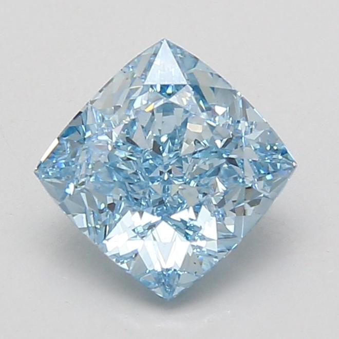 2.05 Ct. Fancy Vivid Blue Cushion Lab Grown Diamond