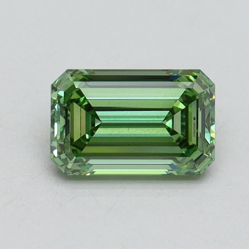 1.02 Ct. Fancy Intense Pacific Green Emerald Lab Grown Diamond