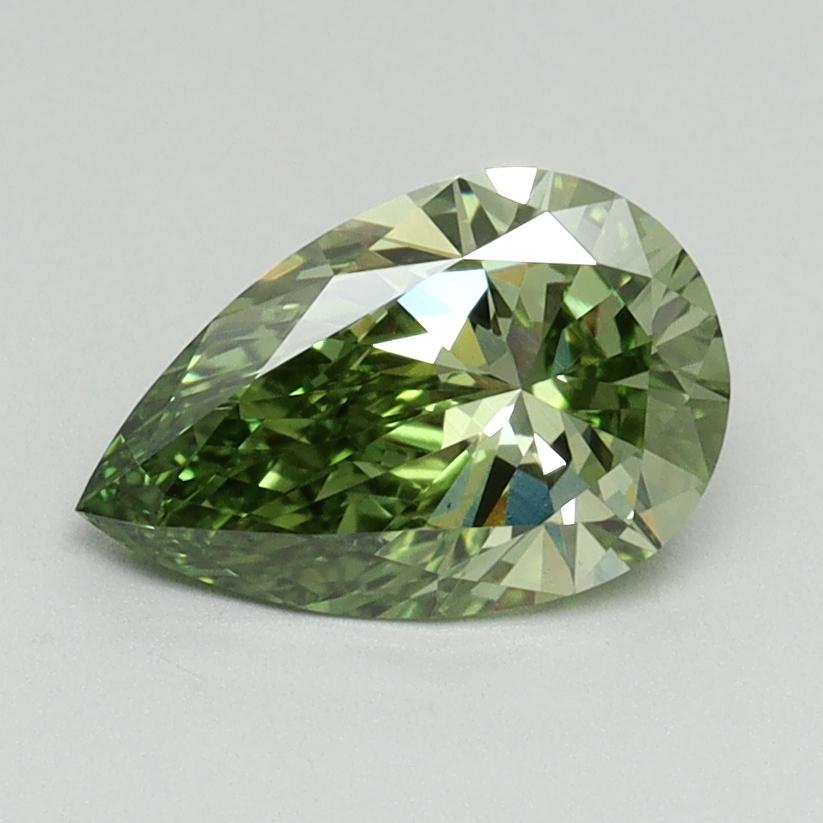 1.01 Ct. Fancy Vivid Green Pear Lab Grown Diamond