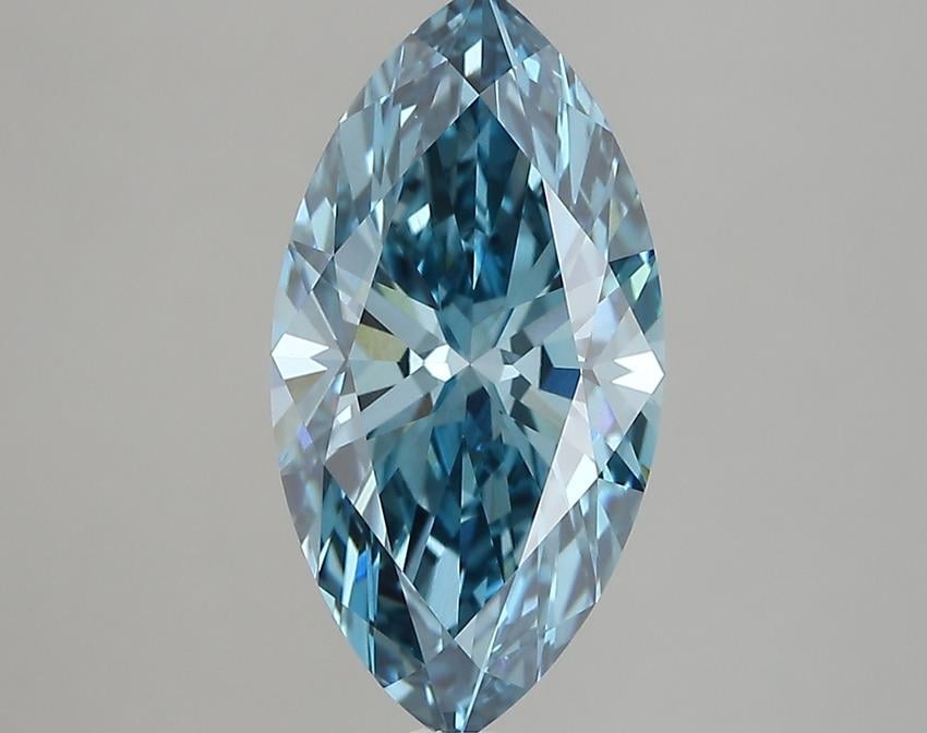 3.05 Ct. Fancy Vivid Blue Marquise Lab Grown Diamond