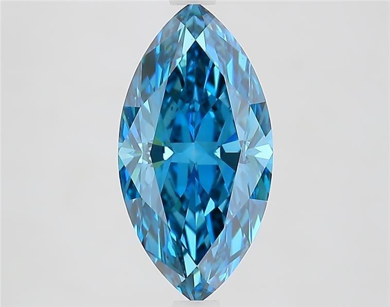 2.70 Ct. Fancy Vivid  Blue Marquise Lab Grown Diamond