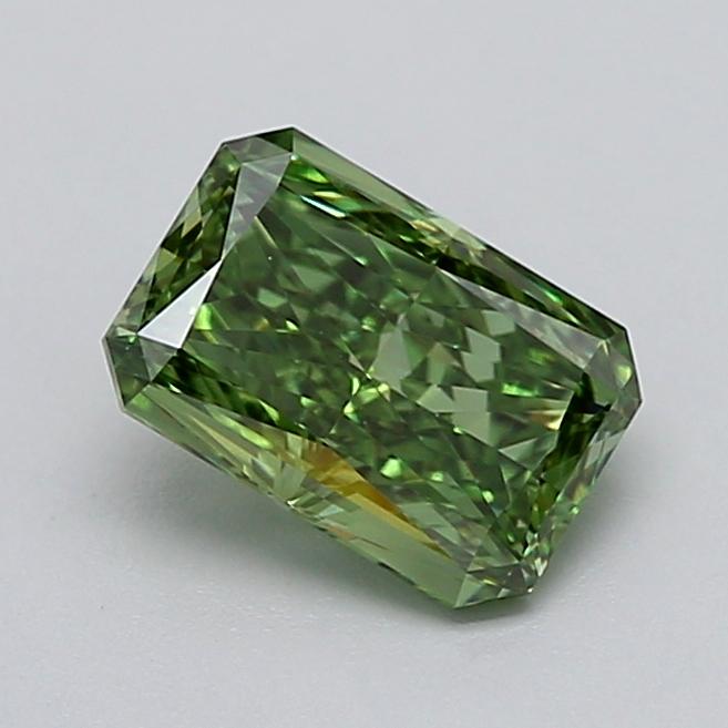 1.02 Ct. Fancy Vivid  Green Radiant Lab Grown Diamond