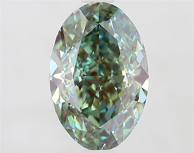 2.15 Ct. Fancy Vivid  Green Oval Lab Grown Diamond