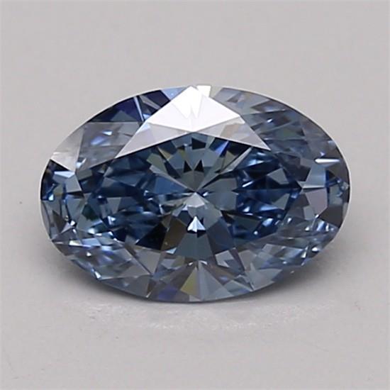 0.64 Ct. Fancy Vivid Blue Oval Lab Grown Diamond