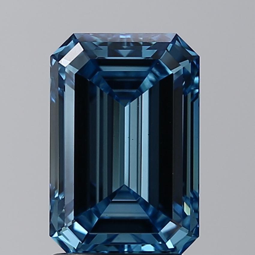 2.17 Ct. Fancy Vivid Blue Emerald Lab Grown Diamond