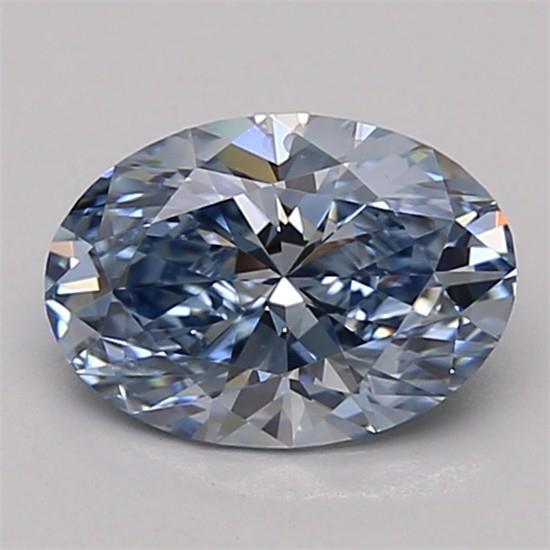 0.92 Ct. Fancy Vivid Blue Oval Lab Grown Diamond