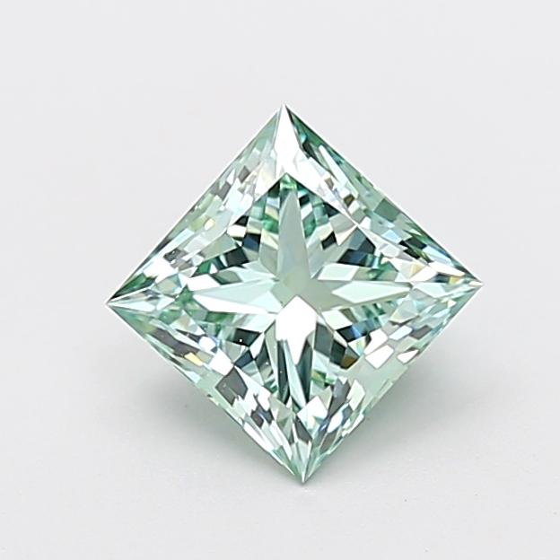 1.58 Ct. Fancy Intense Green Princess Lab Grown Diamond