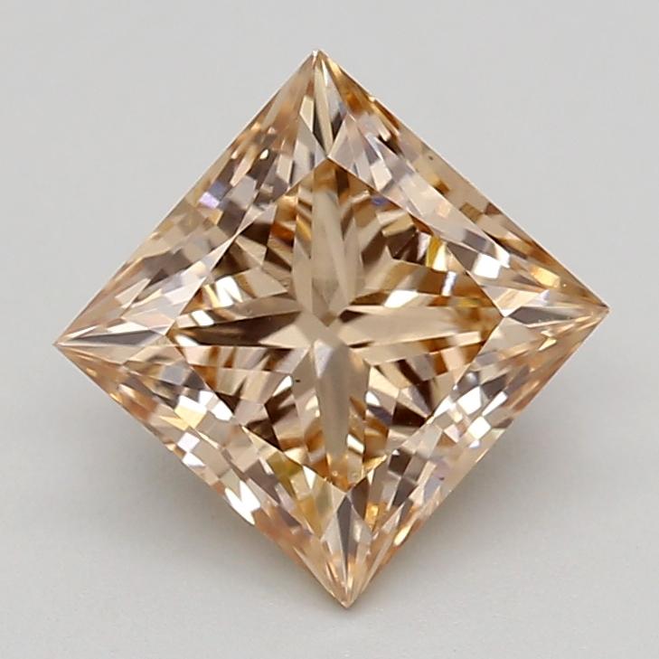1.09 Ct. Fancy Light Yellowish Brown Princess Lab Grown Diamond