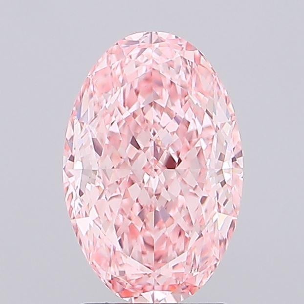 2.21 Ct. Fancy Vivid Pink Oval Lab Grown Diamond