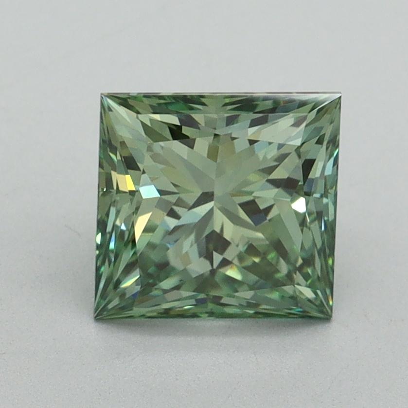 1.71 Ct. Fancy Vivid Green Princess Lab Grown Diamond