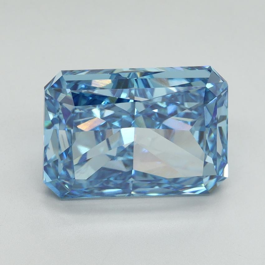 10.16 Ct. Fancy Vivid Blue Radiant Lab Grown Diamond