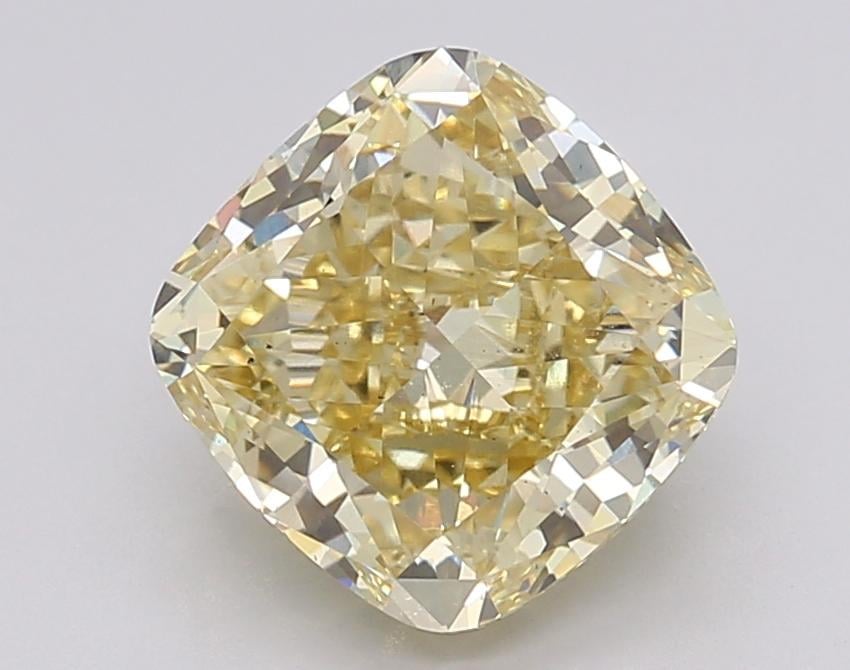 3.74 Ct. Fancy Intense Yellow Cushion Lab Grown Diamond