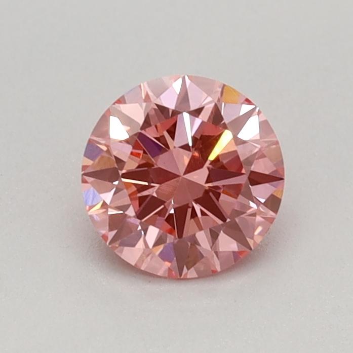 0.41 Ct. Fancy Vivid Pink Round Lab Grown Diamond