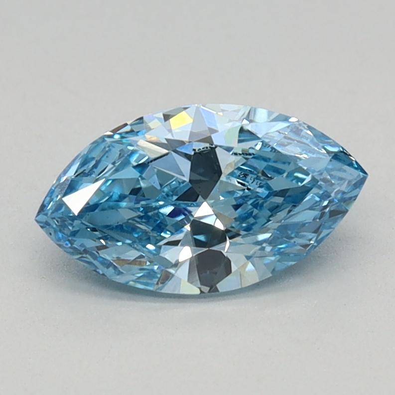 0.60 Ct. Fancy Vivid Blue Marquise Lab Grown Diamond