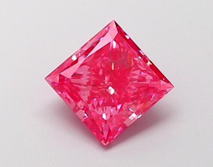 1.11 Ct. Fancy Vivid Pink Princess Lab Grown Diamond