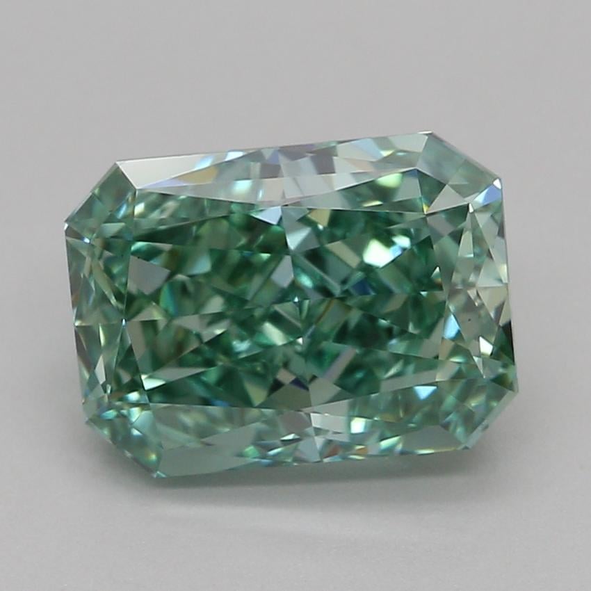 1.58 Ct. Fancy Vivid Green Radiant Lab Grown Diamond