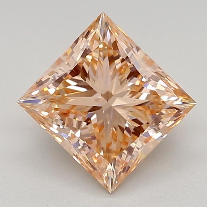 1.98 Ct. Fancy Intense Brownish Orange Princess Lab Grown Diamond