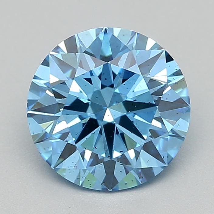 1.08 Ct. Fancy Vivid  Blue Round Lab Grown Diamond