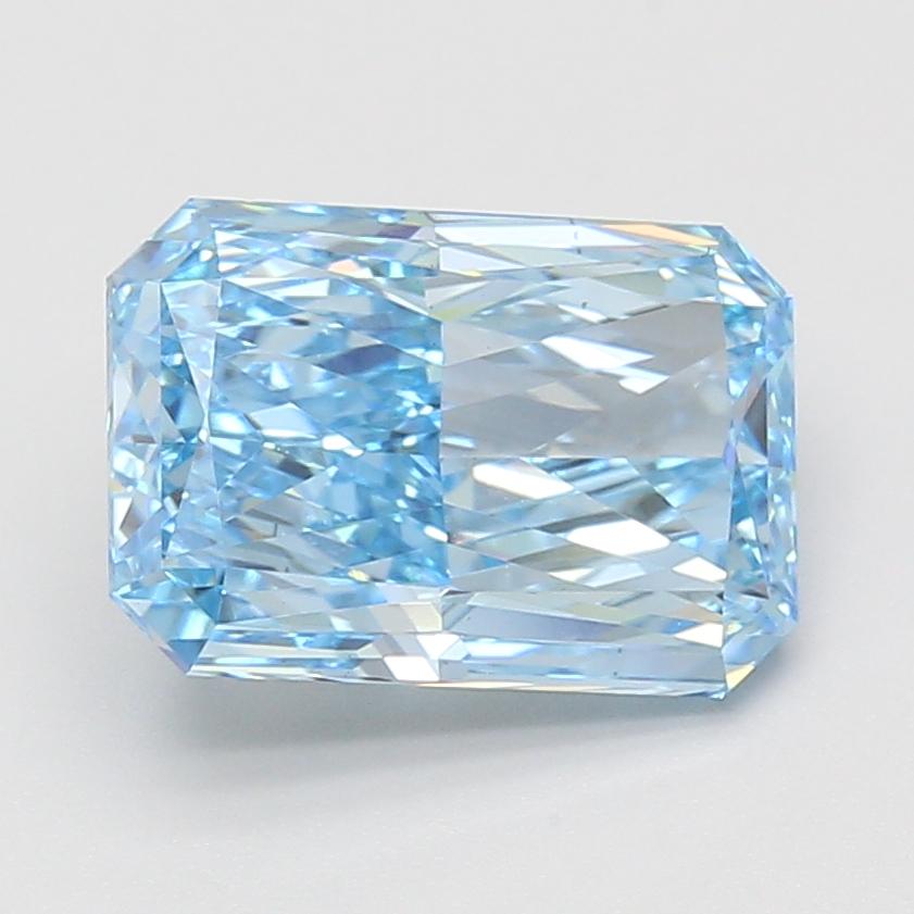 4.02 Ct. Fancy Vivid Blue Radiant Lab Grown Diamond