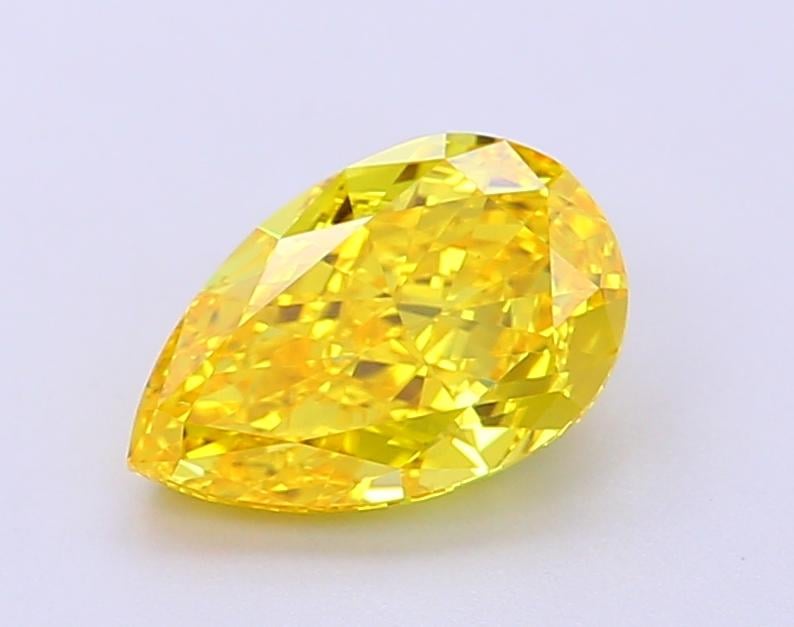1.55 Ct. Fancy Vivid  Yellow Pear Lab Grown Diamond