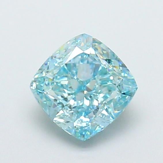 1.59 Ct. Fancy Vivid  Blue Cushion Lab Grown Diamond