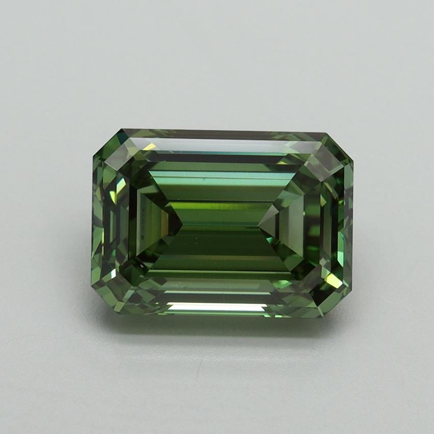 3.58 Ct. Fancy Vivid Green Emerald Lab Grown Diamond