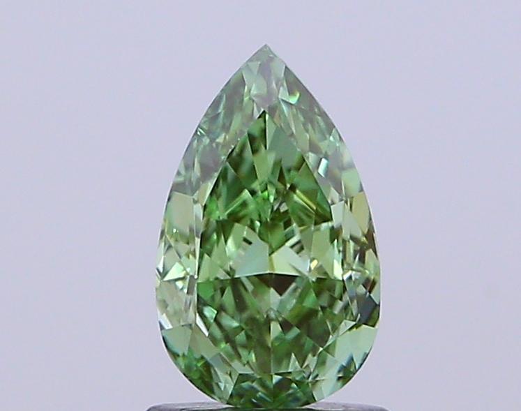 1.04 Ct. Fancy Vivid Green Pear Lab Grown Diamond