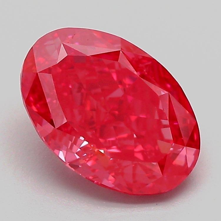 2.10 Ct. Fancy Vivid Pink Oval Lab Grown Diamond