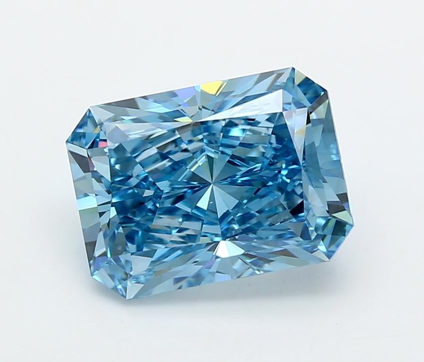 5.02 Ct. Fancy Vivid  Blue Radiant Lab Grown Diamond