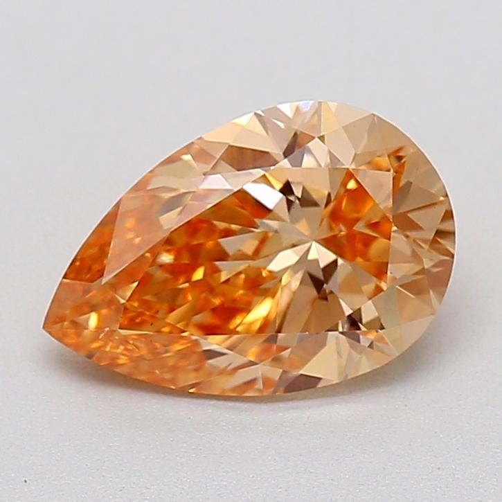 1.02 Ct. Fancy Intense Yellowish Orange Pear Lab Grown Diamond
