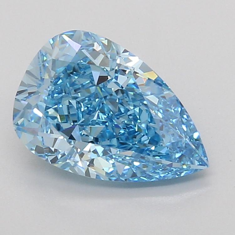 3.01 Ct. Fancy Vivid Blue Pear Lab Grown Diamond