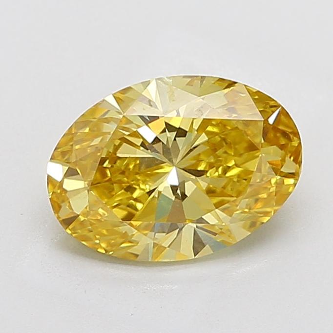 3.51 Ct. Fancy Vivid Yellow Oval Lab Grown Diamond