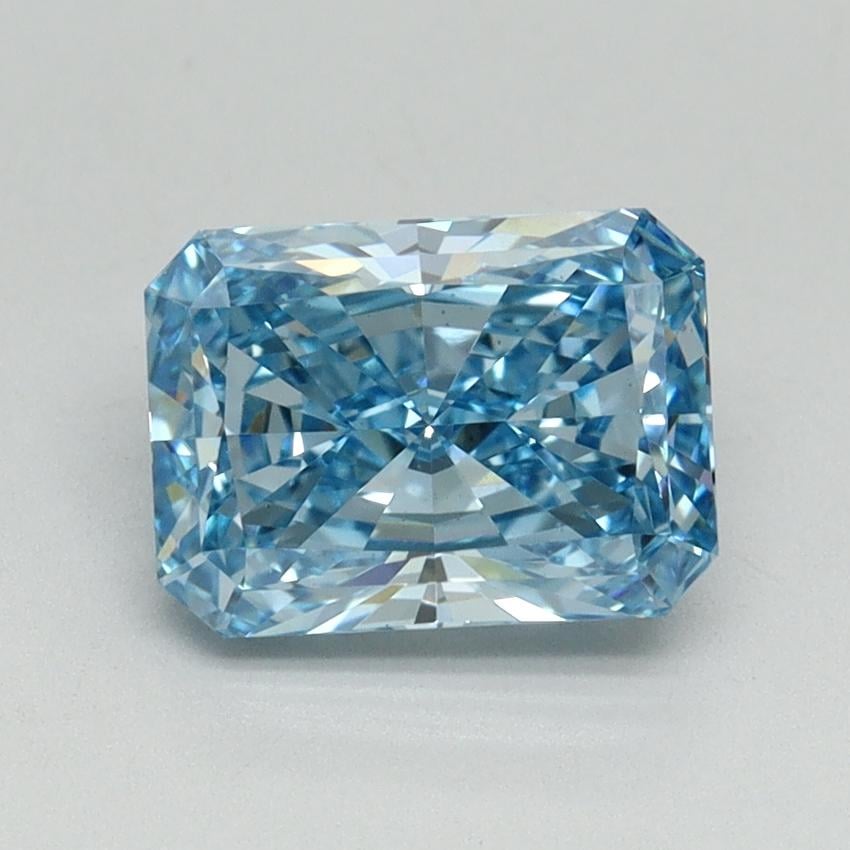 1.71 Ct. Fancy Vivid Blue Radiant Lab Grown Diamond