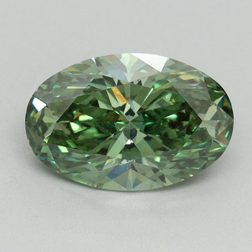 1.33 Ct. Fancy Vivid Green Oval Lab Grown Diamond