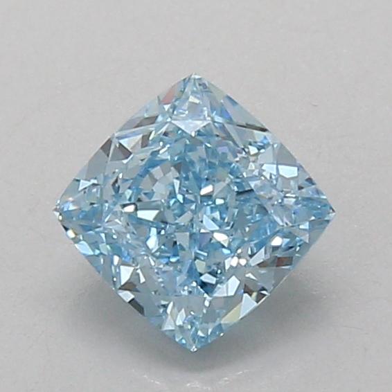 1.04 Ct. Fancy Vivid Blue Cushion Lab Grown Diamond