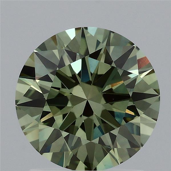1.50 Ct. Fancy Vivid  Green Round Lab Grown Diamond