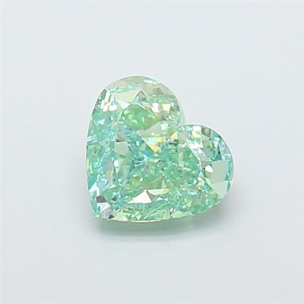 1.33 Ct. Fancy Vivid  Green Heart Lab Grown Diamond
