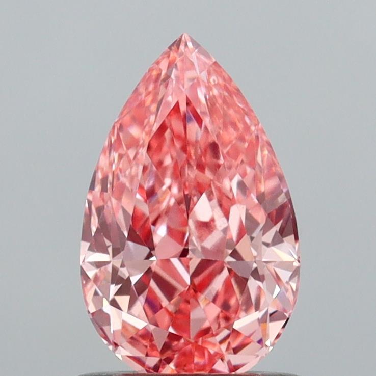 1.02 Ct. Fancy Vivid  Pink Pear Lab Grown Diamond