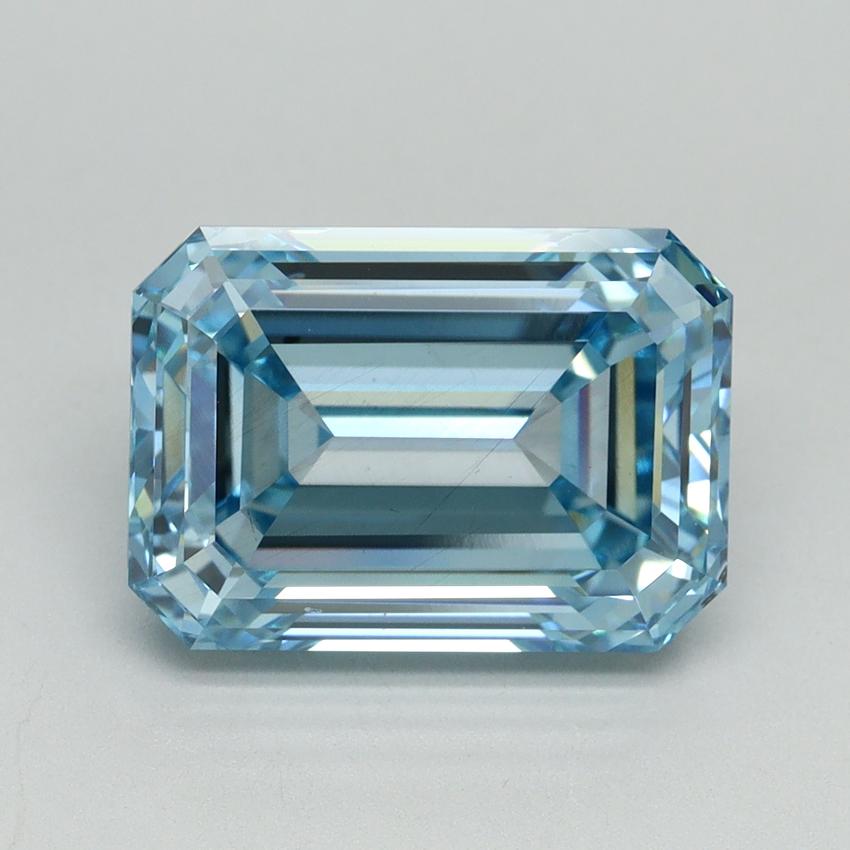 5.57 Ct. Fancy Intense Blue Emerald Lab Grown Diamond